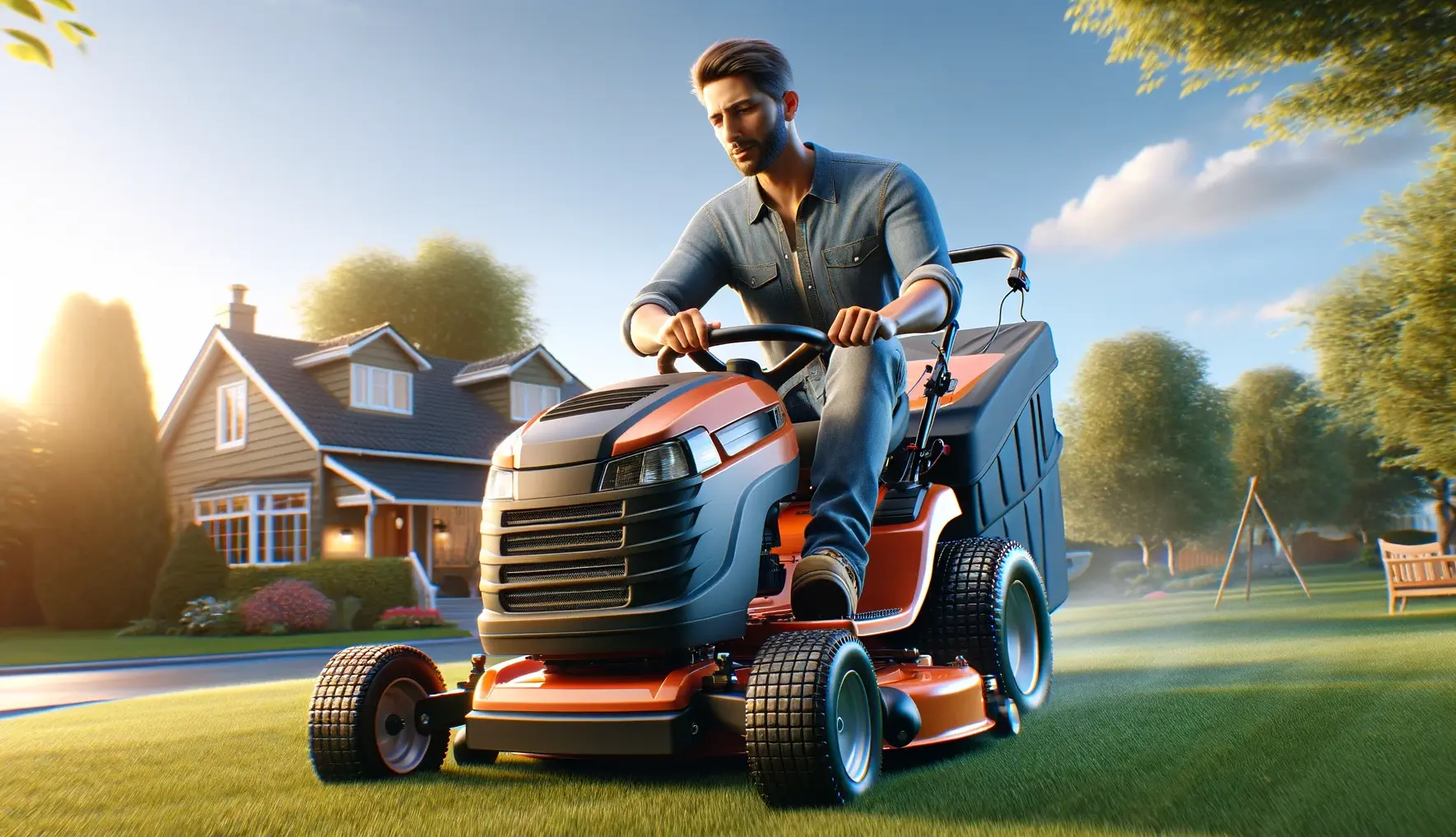 Get your lawn mower or riding mower tuned up or repaired.